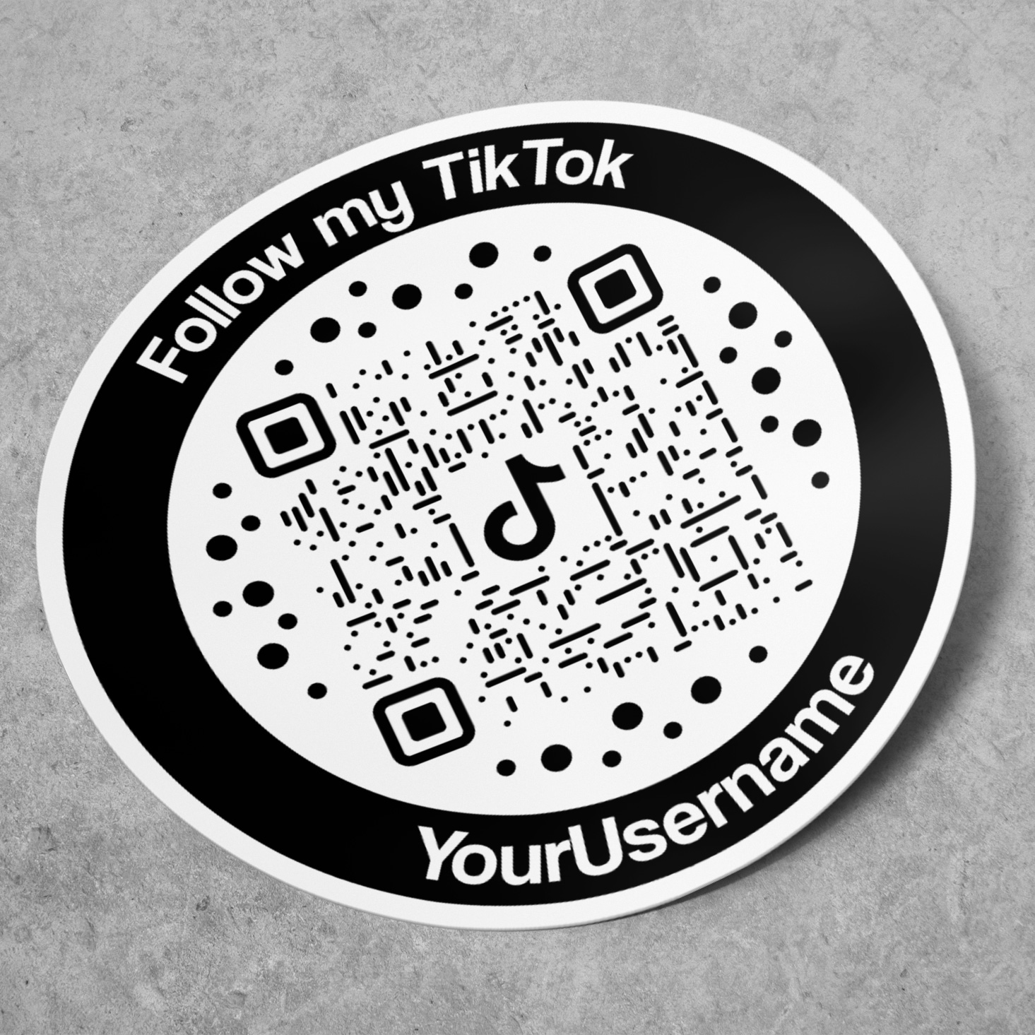 TikTok Circle QR sticker