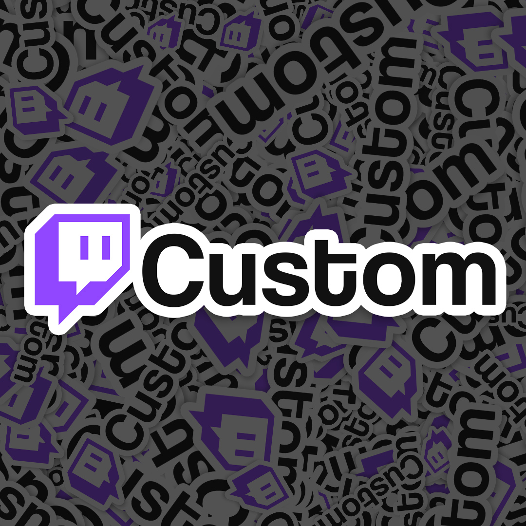 Twitch Logo word sticker