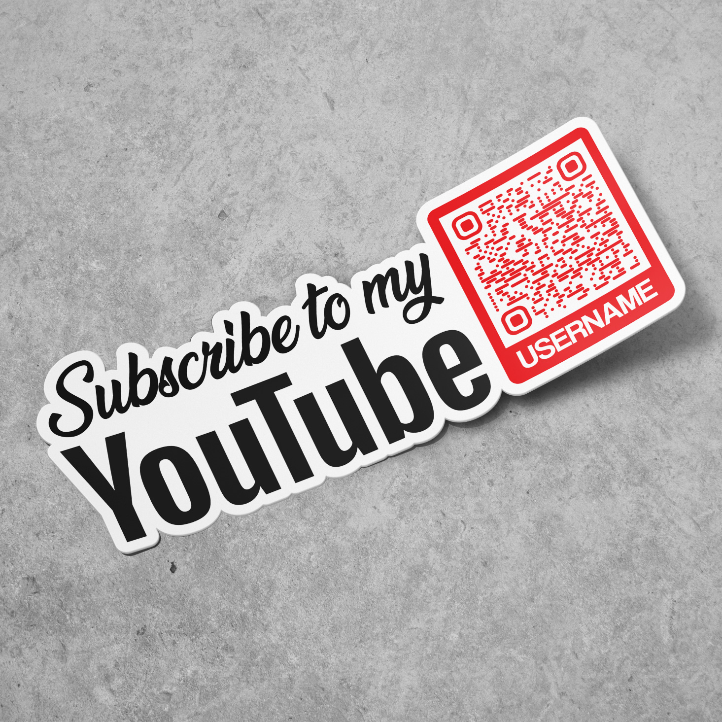 YouTube Word QR sticker